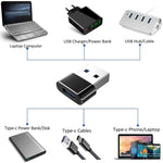 2 Stück USB-C- / Typ-C-Buchse auf USB 2.0-Stecker Adapter, unterstützt Laden & Datenübertragung