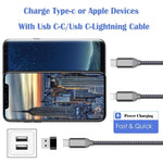 2 Stück USB-C- / Typ-C-Buchse auf USB 2.0-Stecker Adapter, unterstützt Laden & Datenübertragung