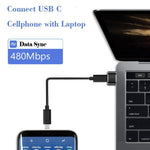 2 Stück USB-C- / Typ-C-Buchse auf USB 2.0-Stecker Adapter, unterstützt Laden & Datenübertragung