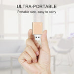 Aluminiumgehäuse 3,5mm Klinke externe USB-Soundkarte HIFI Magic Voice 7.1 Kanal Adapter Treiberfrei für Computer, Desktop, Lautsprecher, Headset, Mikrofon, Aluminium 7.1 Kanal Gold