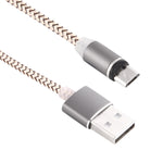 360-Grad-Drehung 1m Geflochtener Micro USB zu USB 2.0 Starkes Magnetisches Ladekabel mit LED-Anzeige