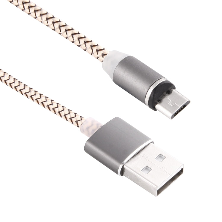 360-Grad-Drehung 1m Geflochtener Micro USB zu USB 2.0 Starkes Magnetisches Ladekabel mit LED-Anzeige