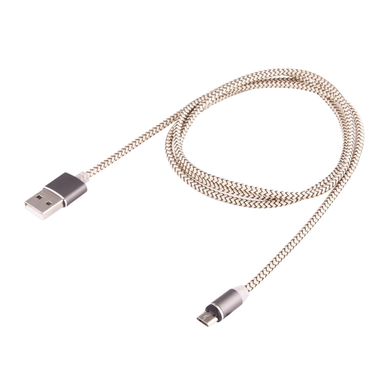 360-Grad-Drehung 1m Geflochtener Micro USB zu USB 2.0 Starkes Magnetisches Ladekabel mit LED-Anzeige