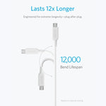 ANKER 3-in-1 8 Pin + Micro USB + USB-C / Type-C Schnittstelle MFI-zertifiziertes Datenkabel