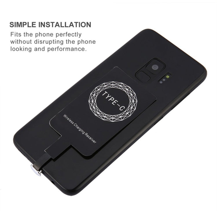 5V 800mA Qi Standard Wireless Charging Receiver mit USB-C / Type-C Anschluss, für Type-C Handys