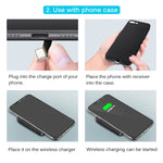 5V 800mA Qi Standard Wireless Charging Receiver mit USB-C / Type-C Anschluss, für Type-C Handys