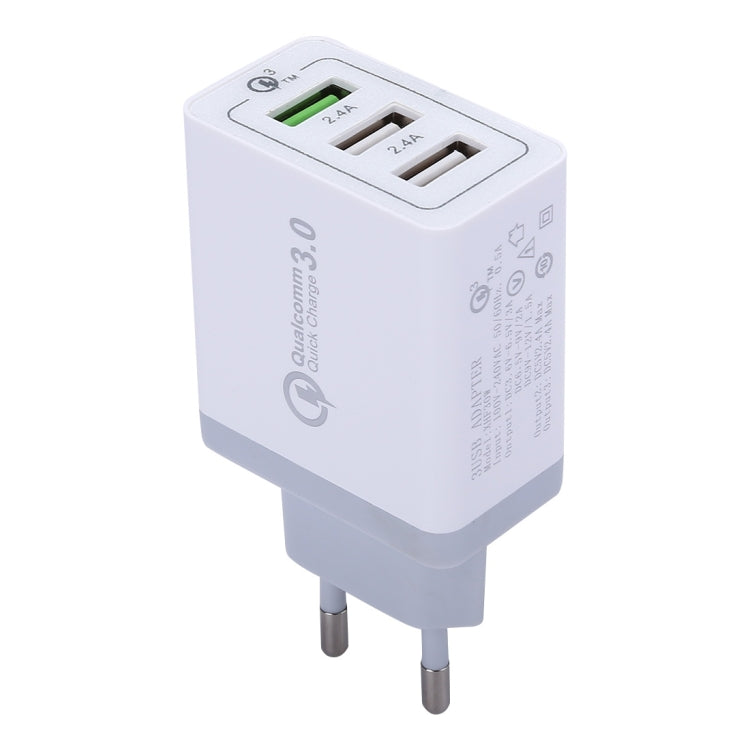 XHF30W 3 QC3.0 USB-Schnelllade-Wandladegerät, EU-Stecker, EU-Stecker