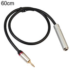 REXLIS TC128MF 3,5-mm-Stecker auf 6,5-mm-Klinkenbuchse Audio-Adapterkabel, Länge: 60 cm