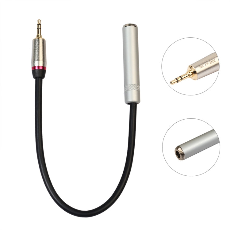REXLIS TC128MF 3,5-mm-Stecker auf 6,5-mm-Klinkenbuchse Audio-Adapterkabel, Länge: 60 cm