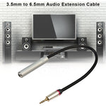 REXLIS TC128MF 3,5-mm-Stecker auf 6,5-mm-Klinkenbuchse Audio-Adapterkabel, Länge: 60 cm