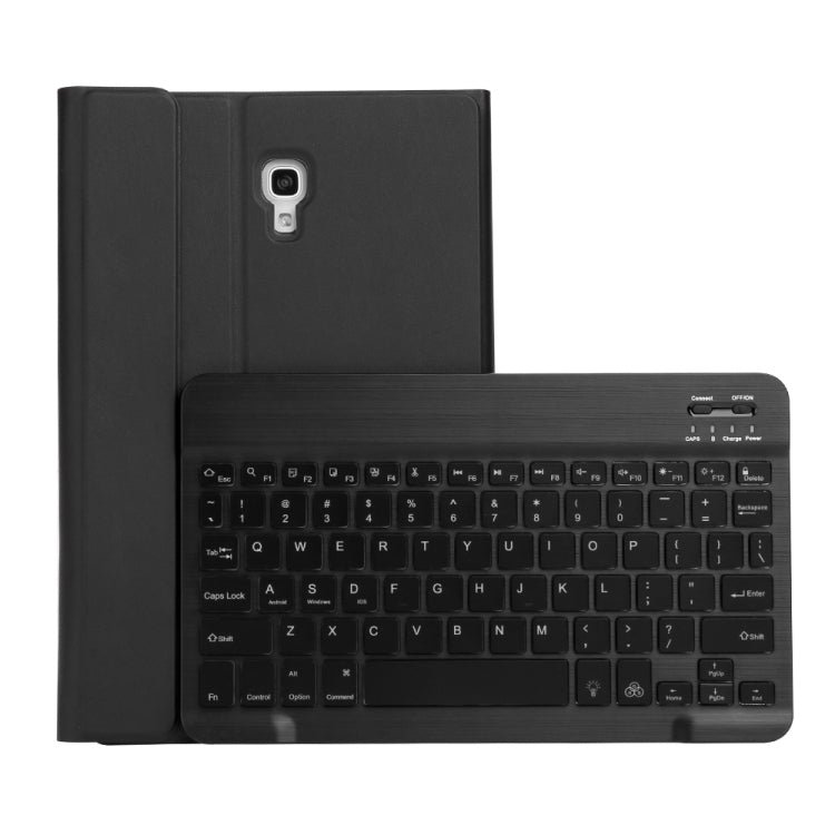 ST590S Bluetooth 3.0 Feine Wolle Textur PU Leder ABS Abnehmbare Siebenfarbige Hintergrundbeleuchtung Bluetooth-Tastatur Ledertasche für Samsung Galaxy Tab A 10.5 Zoll T590 / T595, mit Stiftschlitz und Halter