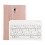 ST590S Bluetooth 3.0 Fine Wool Texture PU Leather ABS Detachable Seven-color Backlight Bluetooth Keyboard Leather Tablet Case for Samsung Galaxy Tab A 10.5 inch T590 / T595, with Pen Slot & Holder