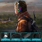 ONIKUMA K10 3,5mm Computer Gaming kabelgebundenes Headset mit RGB-LED-Beleuchtung, K10