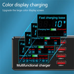 X9 9 in 1 QC 3.0 USB Schnittstelle + 6 USB Ports + PD 65W Ports + QI Kabelloses Schnelllade-Multifunktionsladegerät mit LED-Anzeige, X9