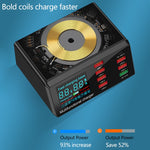 X9 9 in 1 QC 3.0 USB Schnittstelle + 6 USB Ports + PD 65W Ports + QI Kabelloses Schnelllade-Multifunktionsladegerät mit LED-Anzeige, X9