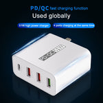 WLX-A6 4-Port USB-Reiseladegerät mit Schnellladefunktion, US-Stecker