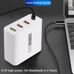 WLX-A6 4-Port USB-Reiseladegerät mit Schnellladefunktion, US-Stecker