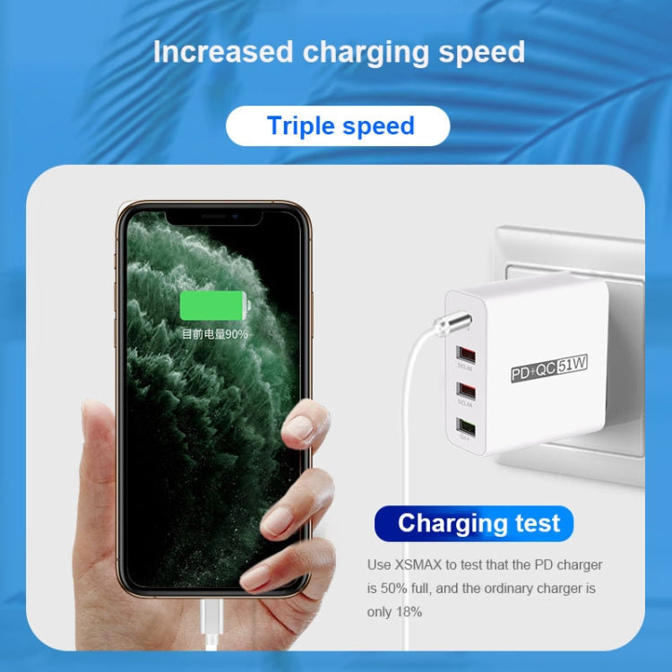 WLX-A6 4 Ports Quick Charging USB-Reiseladegerät Netzteil, AU-Stecker, AU-Stecker