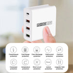WLX-A6 4 Ports Quick Charging USB-Reiseladegerät Netzteil, AU-Stecker, AU-Stecker