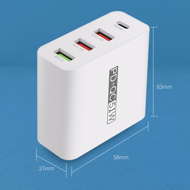WLX-A6 4 Ports Quick Charging USB-Reiseladegerät Netzteil, AU-Stecker, AU-Stecker