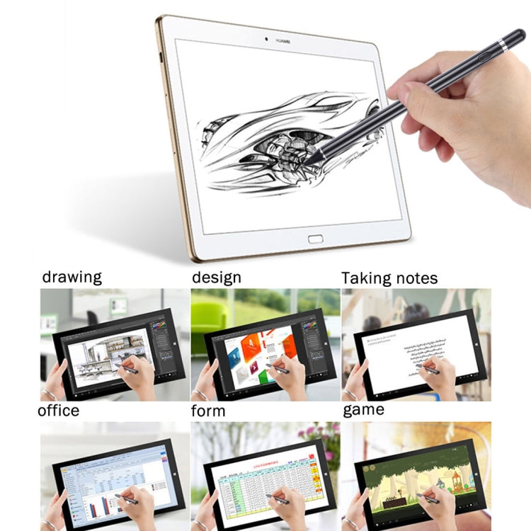 Langer universeller wiederaufladbarer kapazitiver Touchscreen-Stift mit 2,3mm superfiner Metallspitze für iPhone, iPad, Samsung und andere kapazitive Touchscreen-Smartphones oder Tablet-PCs
