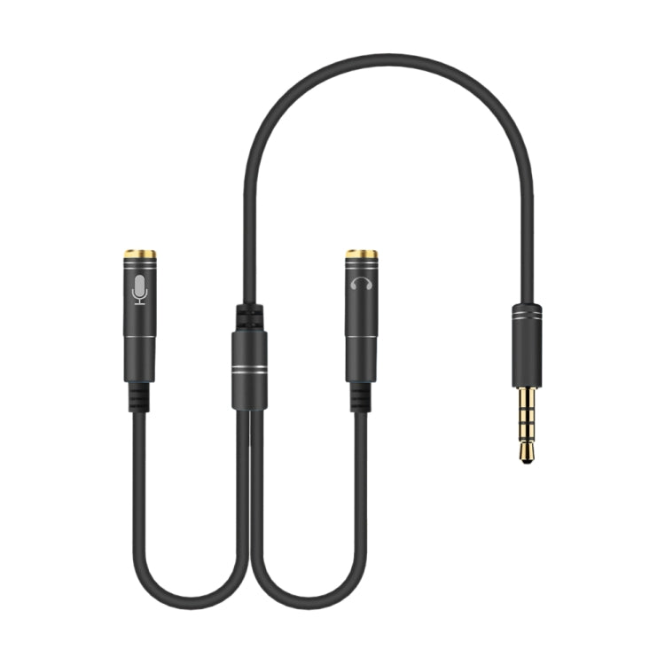 2 in 1 3,5mm Stecker zu Doppel 3,5mm Buchse TPE Hochflexibles Audiokabel Splitter, Kabellänge: 32cm
