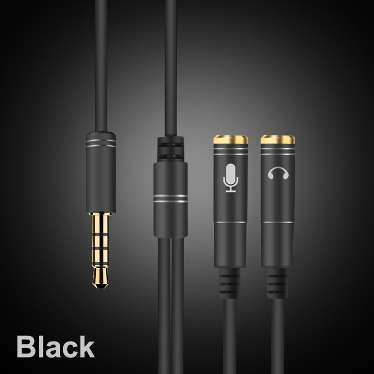 2 in 1 3,5mm Stecker zu Doppel 3,5mm Buchse TPE Hochflexibles Audiokabel Splitter, Kabellänge: 32cm