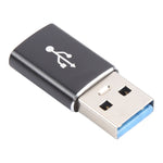 3 Stk. USB-C / Typ-C Buchse auf USB 3.0 Stecker Aluminiumlegierungsadapter, unterstützt Lade- und Übertragungsdaten, USB 3.0