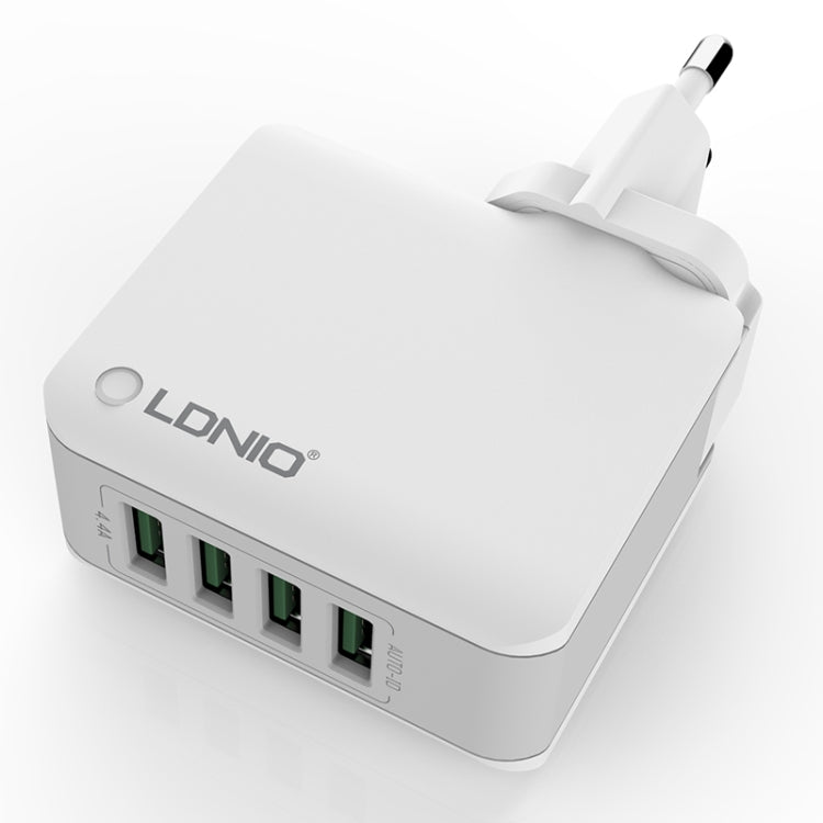 LDNIO A4403 4.4A Smart Travel Charger mit 4 USB-Ports, EU-Stecker, SAS5293AU, SAS5293EU, SAS5293UK, SAS5293US