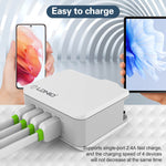 LDNIO A4403 4.4A Smart Travel Charger mit 4 USB-Ports, EU-Stecker, SAS5293AU, SAS5293EU, SAS5293UK, SAS5293US