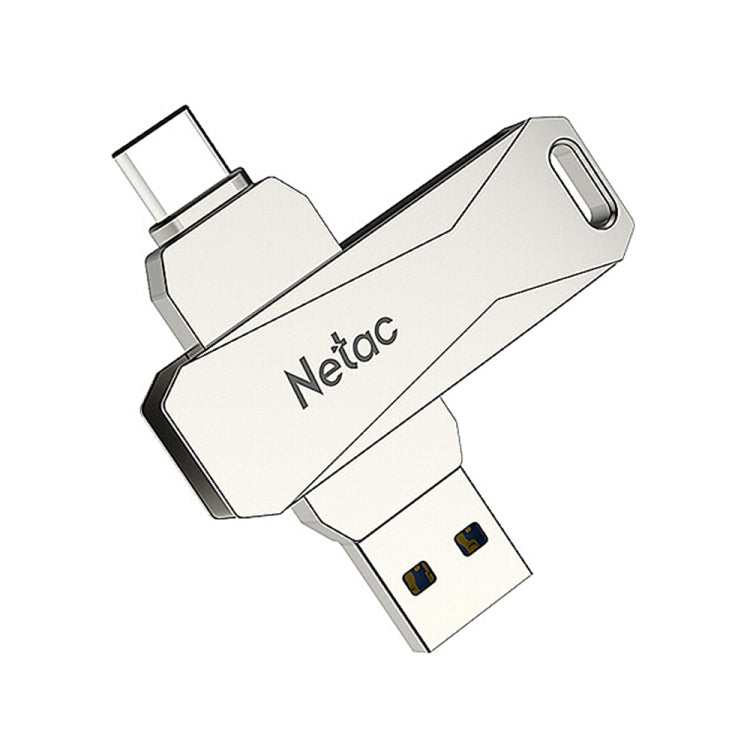 Netac U782C 128GB USB-C / Type-C + USB 3.0 360 Grad Drehung Zinklegierung USB-Stick OTG U Disk, 128GB