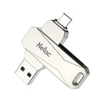 Netac U782C 128GB USB-C / Type-C + USB 3.0 360 Grad Drehung Zinklegierung USB-Stick OTG U Disk, 128GB