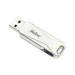 Netac U782C 128GB USB-C / Type-C + USB 3.0 360 Grad Drehung Zinklegierung USB-Stick OTG U Disk, 128GB