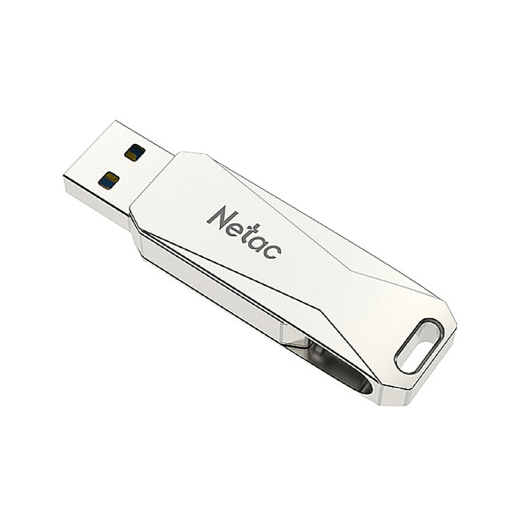 Netac U782C 128GB USB-C / Type-C + USB 3.0 360 Grad Drehung Zinklegierung USB-Stick OTG U Disk, 128GB
