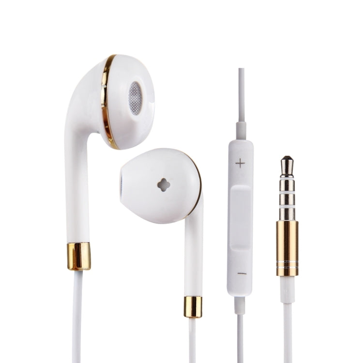 Weißes Kabelgehäuse 3,5mm In-Ear Ohrhörer mit Leitungssteuerung & Mikrofon
