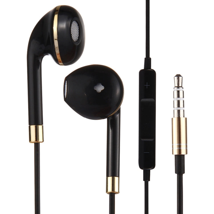 Schwarzes Kabelgehäuse 3,5mm In-Ear Ohrhörer mit Leitungssteuerung & Mikrofon für iPhone, Galaxy, Huawei, Xiaomi, LG, HTC und andere Smartphones