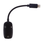 8-Pin zu 8-Pin Ladeanschluss + 8-Pin Ohrhöreranschluss + 3,5mm Audioanschluss Ohrhöreradapter, Silber, Schwarz, Pink, Gold, Rot