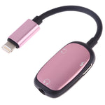 8-Pin zu 8-Pin Ladeanschluss + 8-Pin Ohrhöreranschluss + 3,5mm Audioanschluss Ohrhöreradapter, Silber, Schwarz, Pink, Gold, Rot