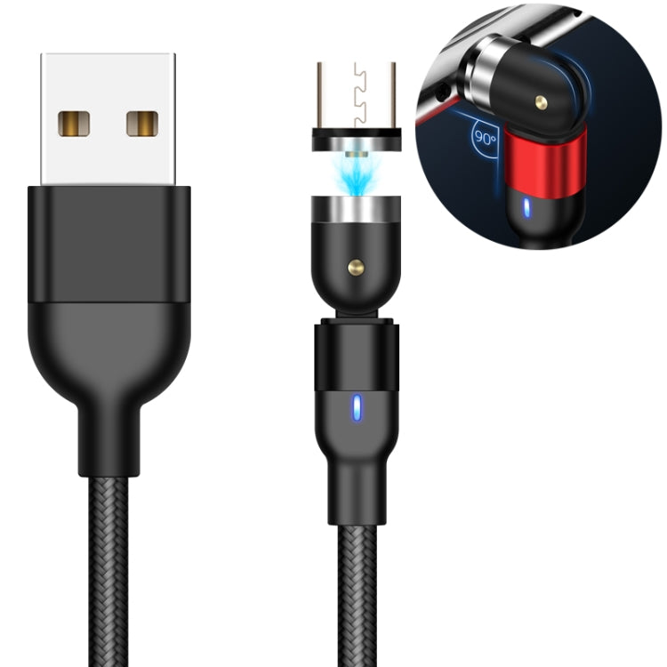 2m 2A Ausgang USB auf Micro-USB Nylon geflochtenes drehbares magnetisches Ladekabel, 2m Micro-USB
