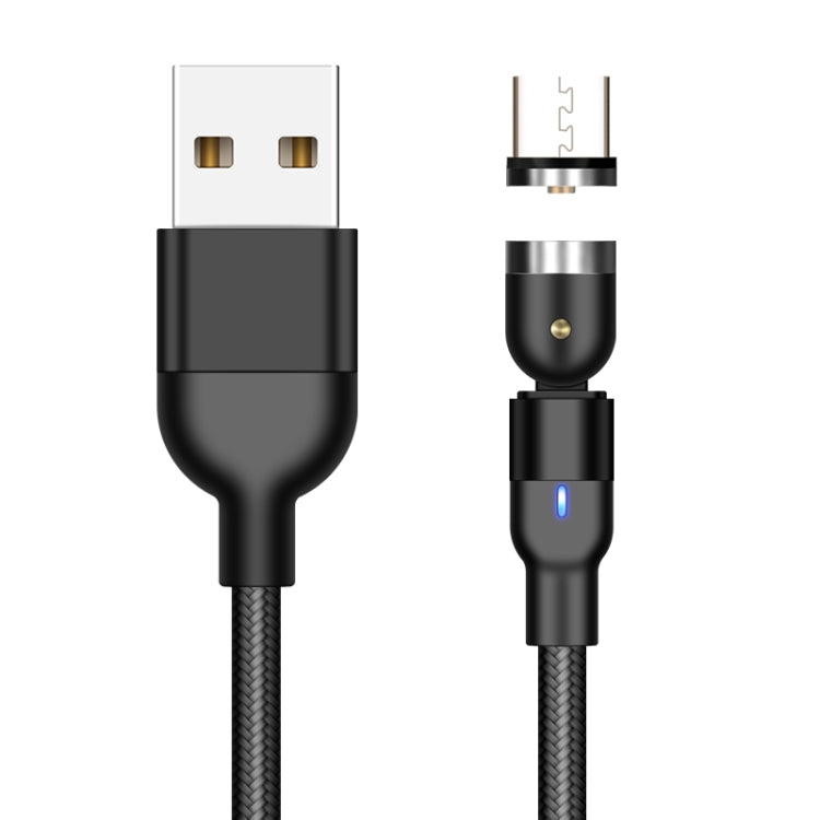 2m 2A Ausgang USB auf Micro-USB Nylon geflochtenes drehbares magnetisches Ladekabel, 2m Micro-USB