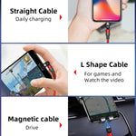 2m 2A Ausgang USB auf Micro-USB Nylon geflochtenes drehbares magnetisches Ladekabel, 2m Micro-USB