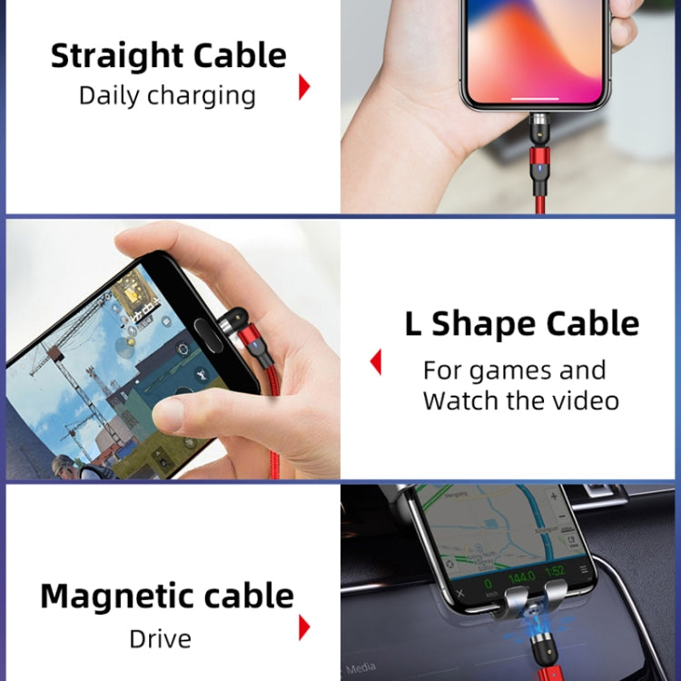 2m 2A Ausgang USB auf Micro-USB Nylon geflochtenes drehbares magnetisches Ladekabel, 2m Micro-USB