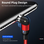 2m 2A Ausgang USB auf Micro-USB Nylon geflochtenes drehbares magnetisches Ladekabel, 2m Micro-USB