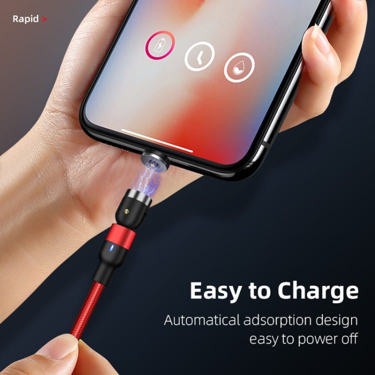 2m 2A Ausgang USB auf Micro-USB Nylon geflochtenes drehbares magnetisches Ladekabel, 2m Micro-USB