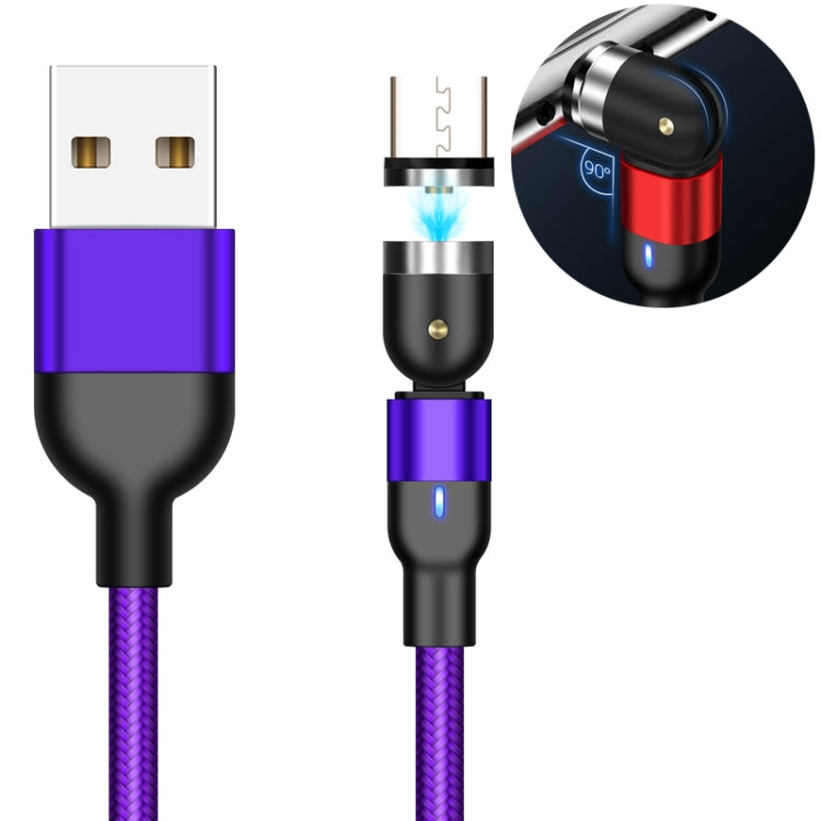 2m 2A Ausgang USB auf Micro-USB Nylon geflochtenes drehbares magnetisches Ladekabel, 2m Micro-USB