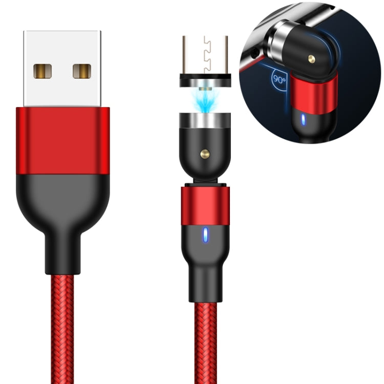 2m 2A Ausgang USB auf Micro-USB Nylon geflochtenes drehbares magnetisches Ladekabel, 2m Micro-USB