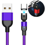 1m 2A Ausgang USB auf USB-C / Typ-C Nylon geflochtenes drehbares magnetisches Ladekabel, 1m Typ-C