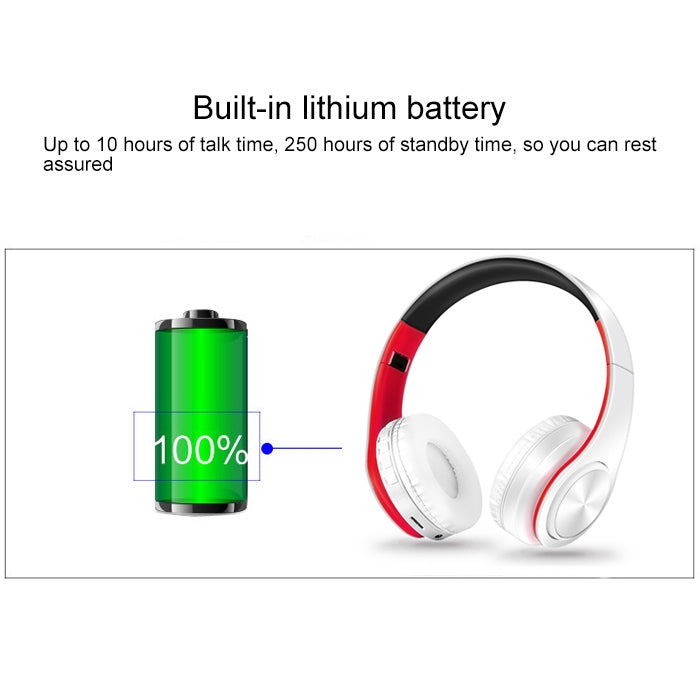 LPT660 Kabellose faltbare Sport-Stereo-Musik Bluetooth Telefon-Kopfhörer mit TF-Kartenunterstützung
