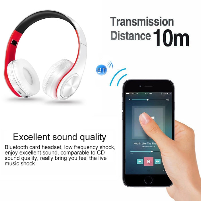 LPT660 Kabellose faltbare Sport-Stereo-Musik Bluetooth Telefon-Kopfhörer mit TF-Kartenunterstützung