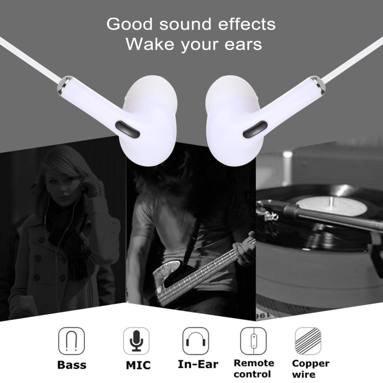 3,5mm Stecker In-Ear Kabelgebundener Ohrhörer mit Mikrofon, Kabellänge: ca. 1,2m, 3,5mm